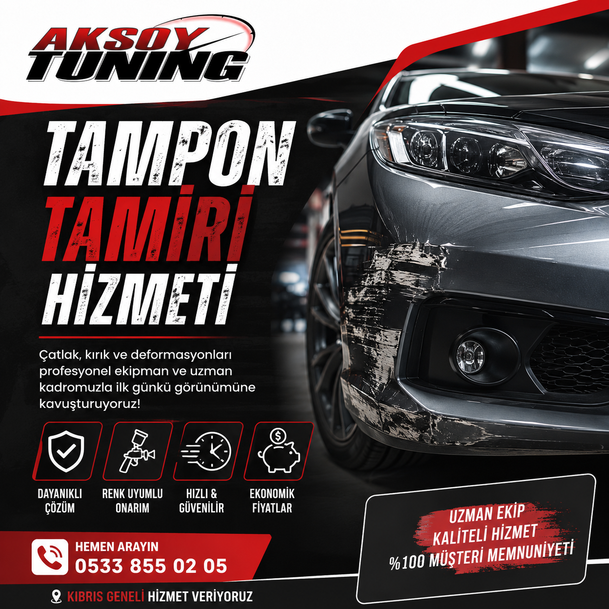 KKTC Araç Tampon Tamir Hizmeti