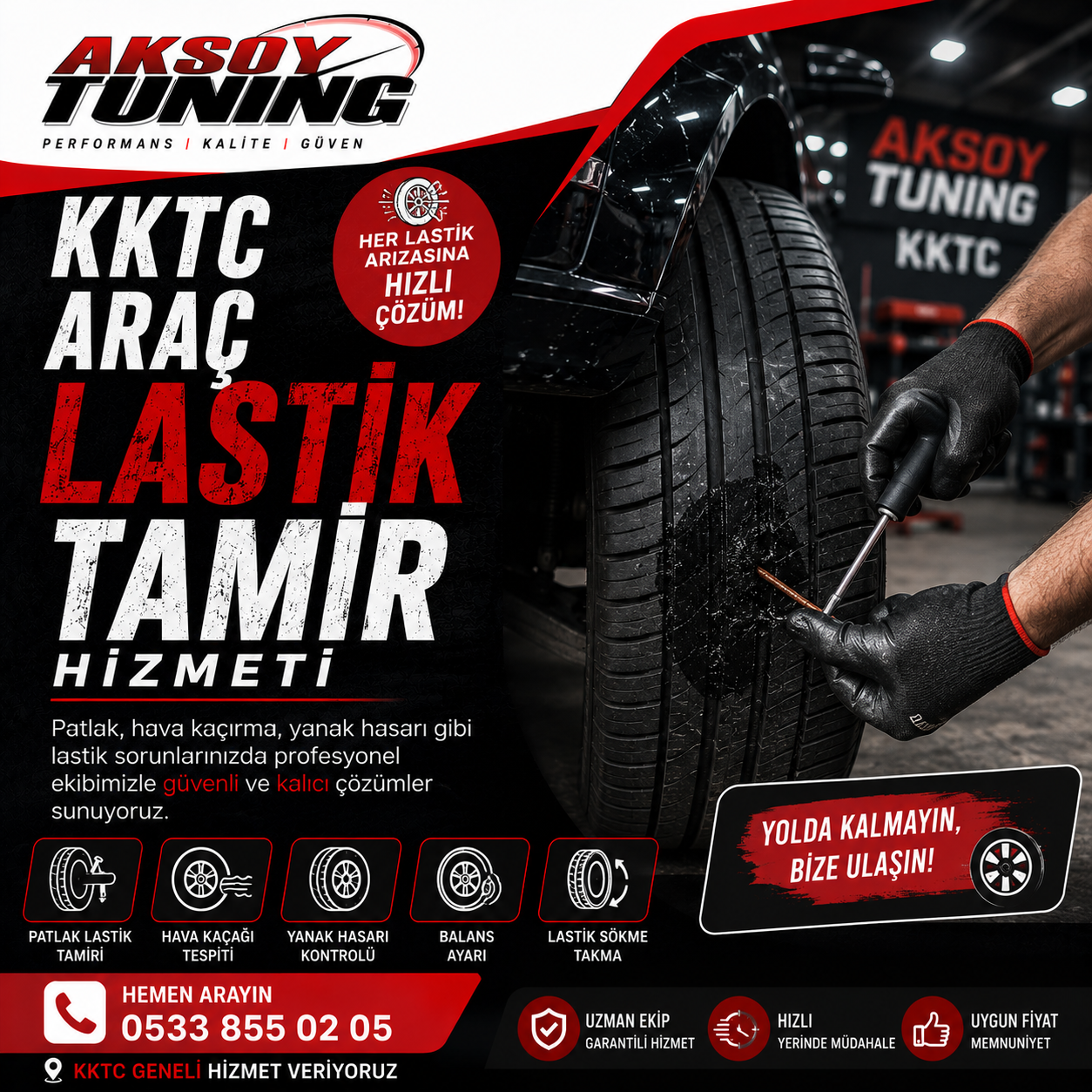 KKTC Araç Lastik Tamiri Hizmetleri 