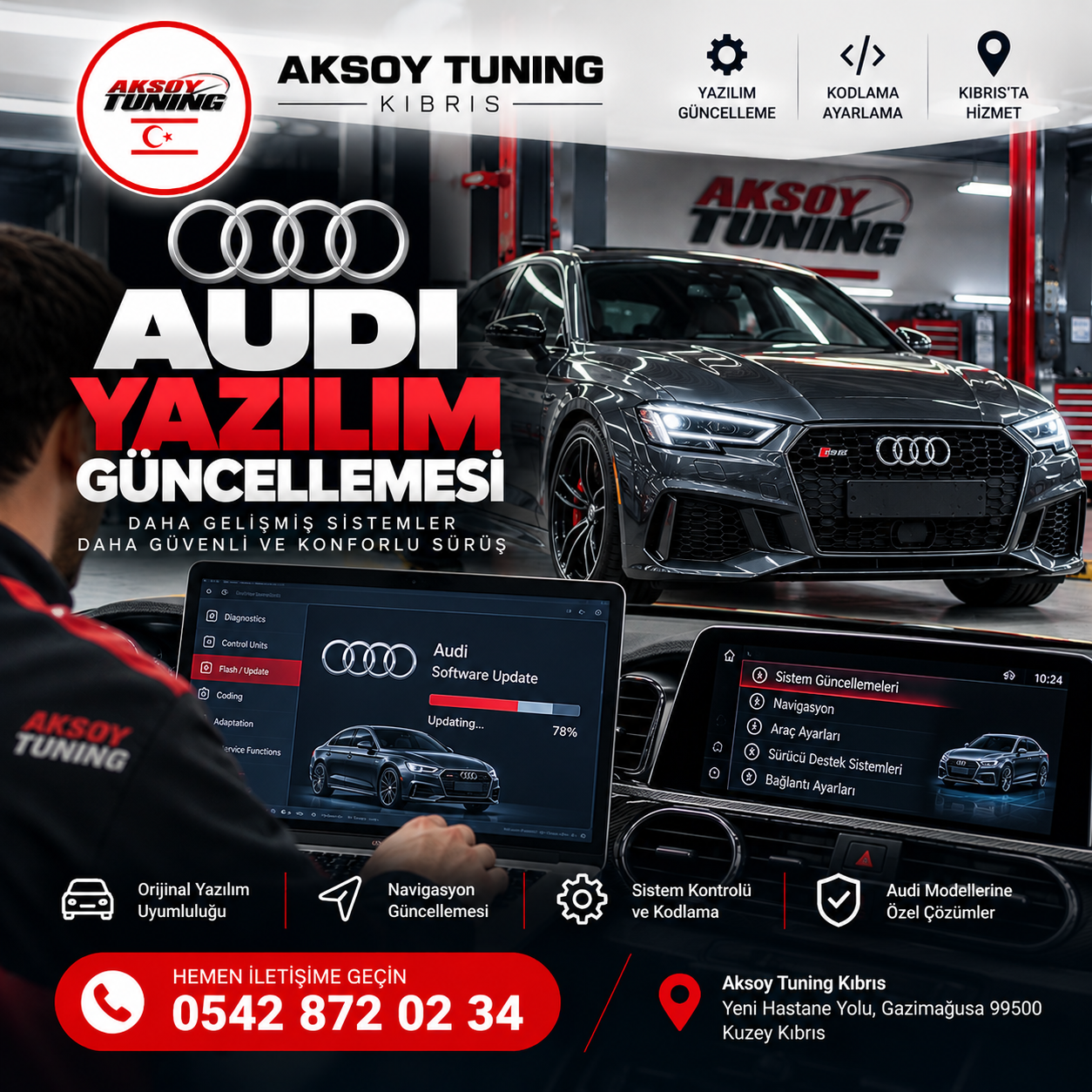 KKTC Audi Yazılım Güncelleme Fiyatları