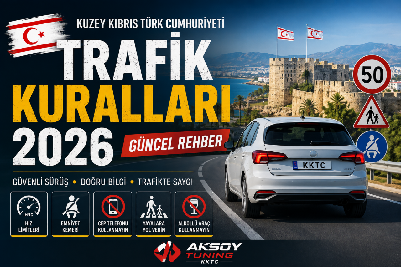 Kuzey Kıbrıs Türk Cumhuriyeti Trafik Kuralları 2026 | Güncel Rehber