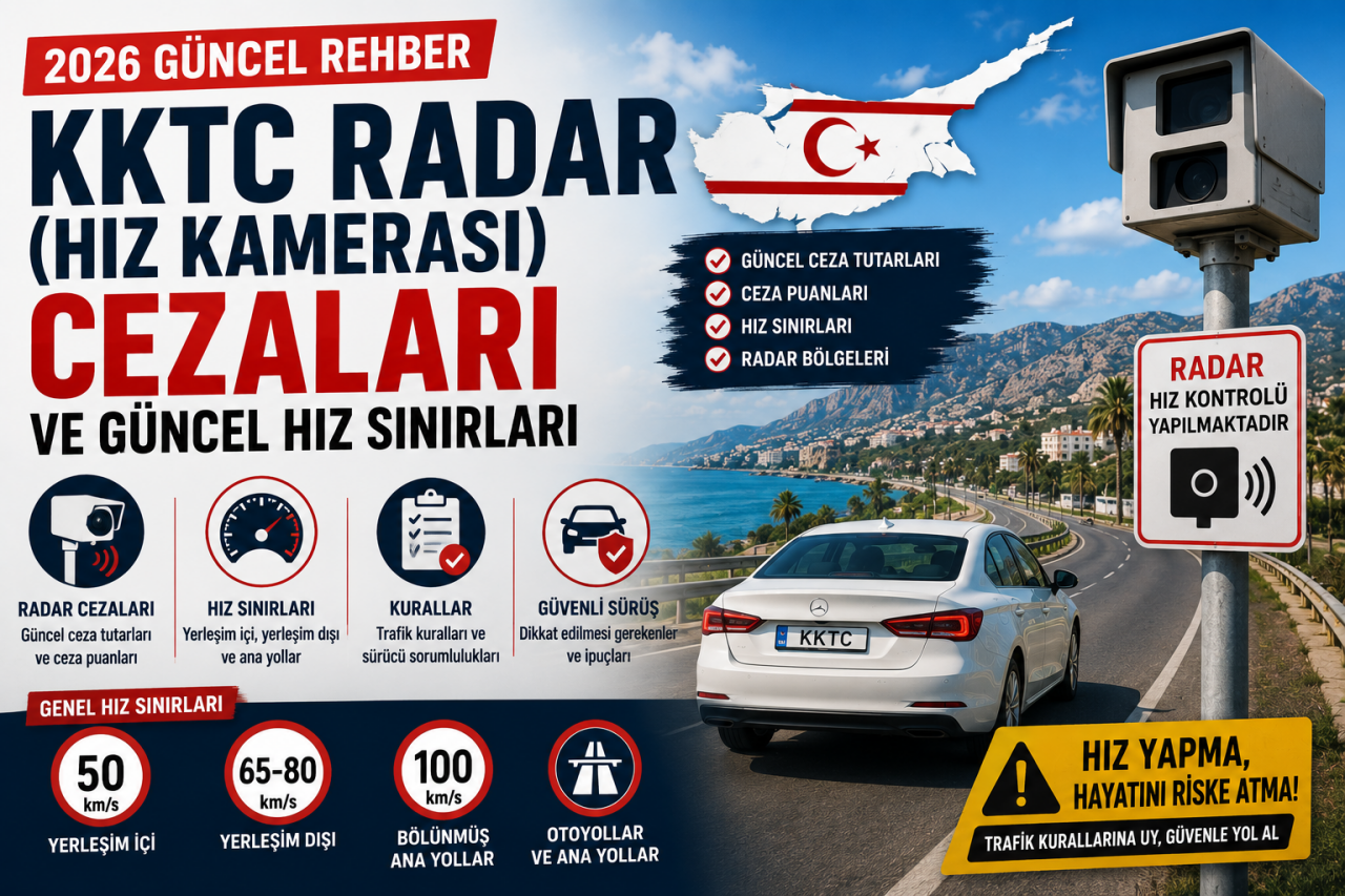 KKTC Radar (Hız Kamerası) Cezaları ve Güncel Hız Sınırları 2026