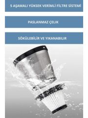 TecnoPoint Kablosuz Araç Içi Süpürge – 80W, Güçlü Emiş, Type-C Şarjlı, Ultra Sessiz, Hafif Tasarım