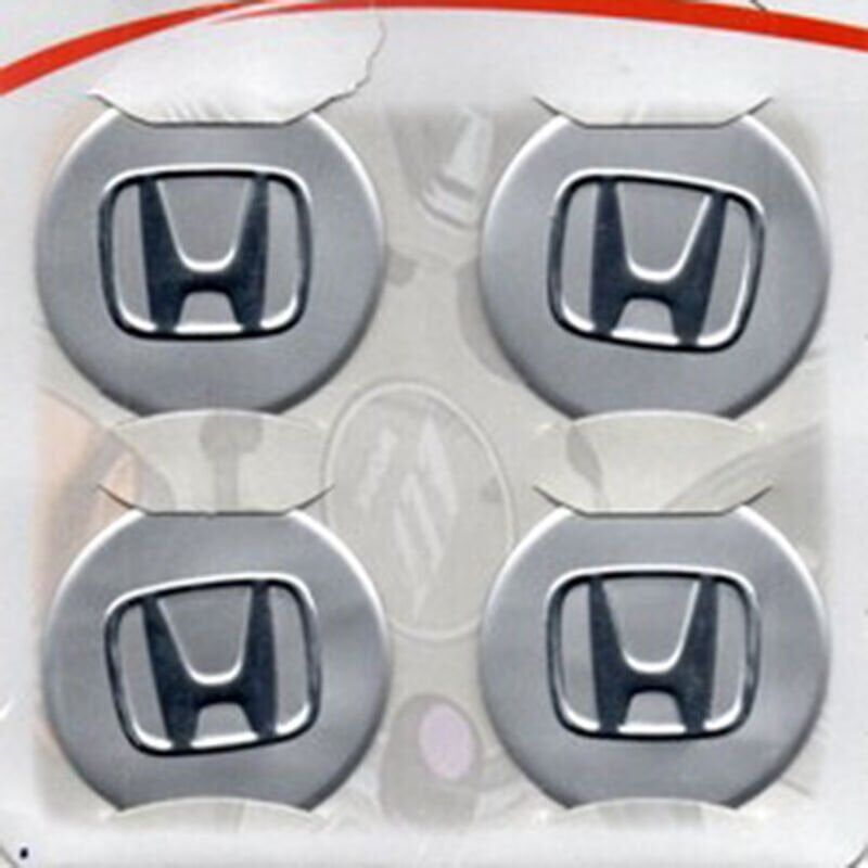 Honda Uyumlu Gri Alüminyum Yapıştırma Jant Göbeği 4Lü 60mm