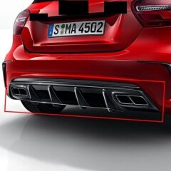 Mercedes A Serisi W176 Makyajlı A45 AMG Difüzör ve Egzoz Uçları 2015-2018 Arası