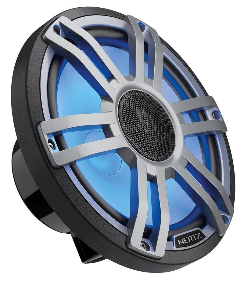 Hertz HMX-8S-LD-G Marine 20cm. Siyah Ledli Koaksiyal Hoparlör