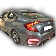 Honda Civic Fc5 Uyumlu 2016 - 2021 Mugen Arka Ek Plastik Boyasız