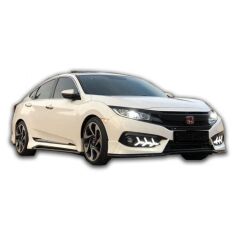 Honda Civic Fc5 Uyumlu Yedek Parça 2016 - 2021 Mugen Marşpiyel Plastik Boyasız