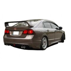 Honda Civic Fd6 Uyumlu 2006 - 2012 Mugen RR Sağ Tek Çıkış Arka Ek Plastik Boyasız