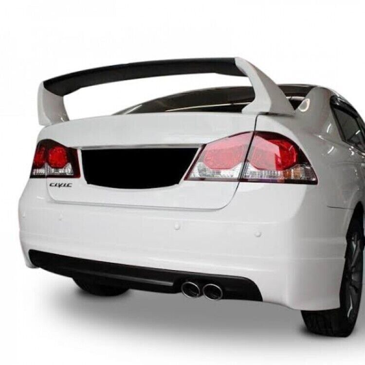 Honda Civic Fd6 Uyumlu 2006 - 2012 Mugen Arka Ek Plastik Boyasız