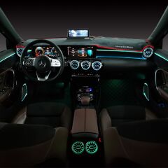 Mercedes CLA W118 / A W177 / B W217 / GLA W247 / GLB W247 Uyumlu Işıklı Arka Havalandırma 64 Renk
