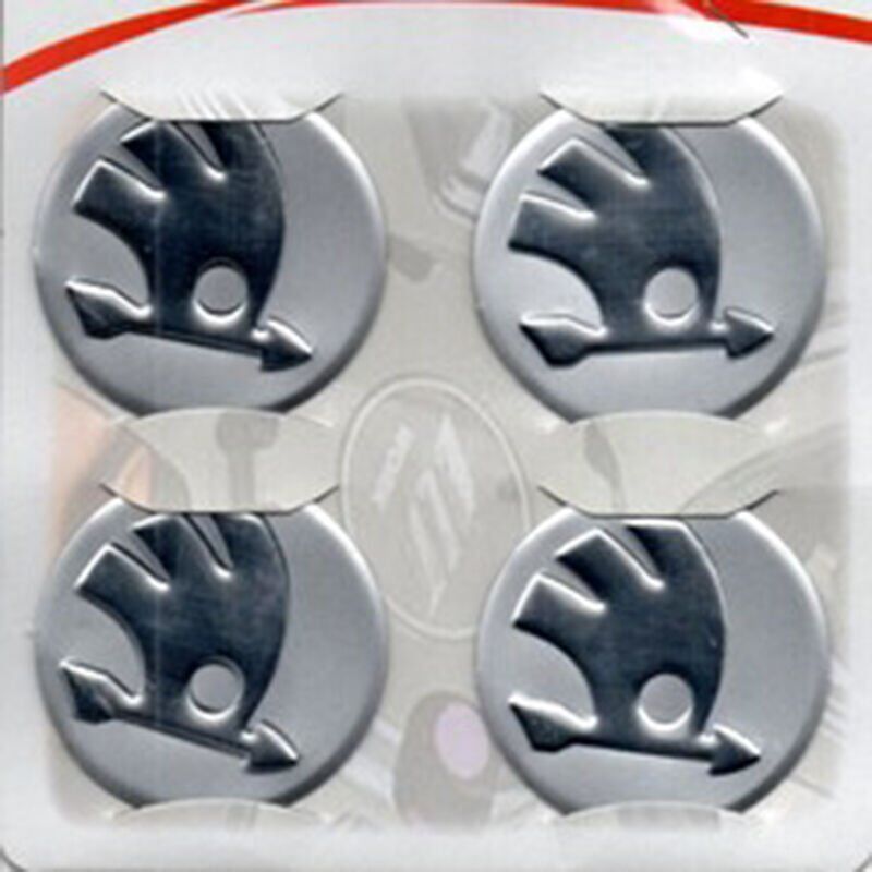 Skoda Uyumlu Yedek Parça Gri Alüminyum Yapıştırma Jant Göbeği 4Lü 60mm