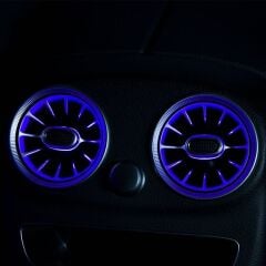 Mercedes C W205 / E W213 2019-2021 Uyumlu Yedek Parça Işıklı Arka Havalandırma (64 Renk)