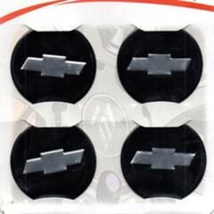 Chevrolet Uyumlu Yedek Parça Siyah Alüminyum Yapıştırma Jant Göbeği 4Lü 60mm