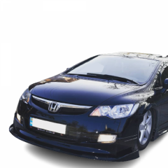 Honda Civic Fd6 Uyumlu 2010 - 2012 Mugen Ön Lip (3 Parça) Plastik Boyasız