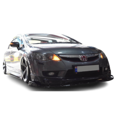 Honda Civic Fd6 Uyumlu Yedek Parça 2010 - 2012 Mugen Ön Lip (3 Parça) Plastik Boyasız