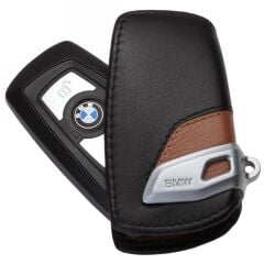 Bmw F30 Uyumlu  Deri Kumanda Kabı Kahverengi