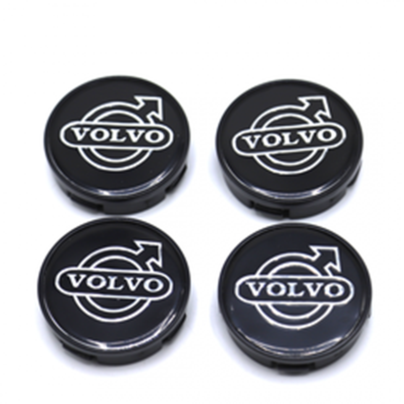 Volvo Uyumlu Geçmeli Siyah 55/58 mm Jant Göbeği