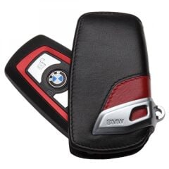 Bmw F30 Uyumlu Deri Kumanda Kabı Kırmızı