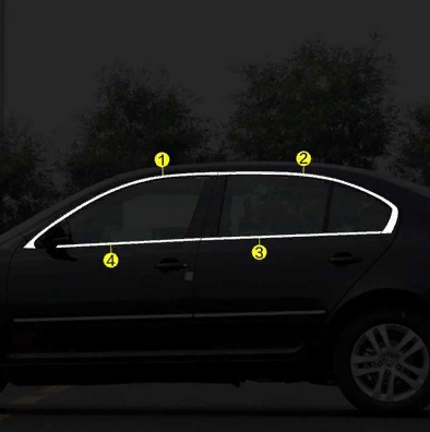 Skoda Octavia 2007-2014 Uyumlu Cam Çıtası Nikelaj