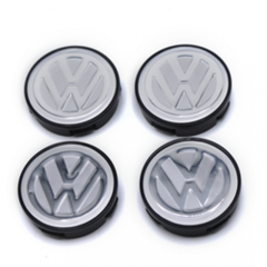 Volkswagen Uyumlu Geçmeli Gri 55/58 mm Jant Göbeği