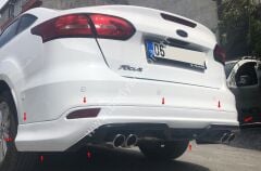 Ford Focus 3 Uyumlu yedek Parça  Sedan Arka Tampon Eki
