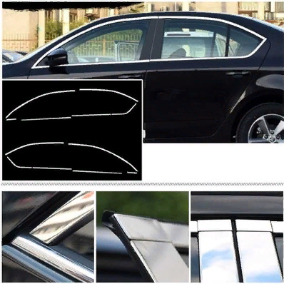 Skoda Octavia 2015-2019 Uyumlu Cam Çıtası Nikelaj