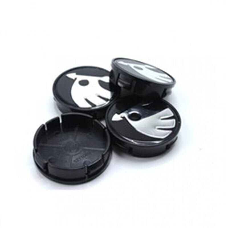 Skoda Uyumlu Yedek Parça Geçmeli Siyah 55/58 mm Jant Göbeği