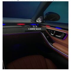 Mercedes S W223 2021+ Uyumlu 64 Renk İç Ambiyans (Orijinal Trimleri ve Yürüyebilen Led)