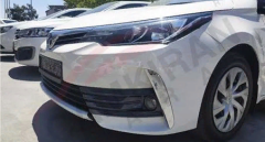 Toyota Corolla 2013-2016 Uyumlu Ön Sis Çıta Kaplama Nikelaj 2 Parça