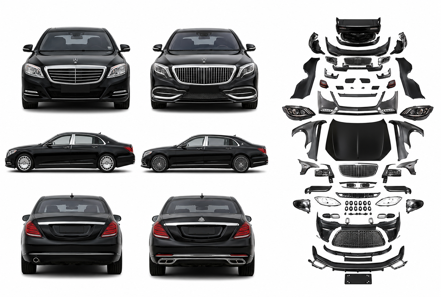 W221 To W222 Maybach Body Kit