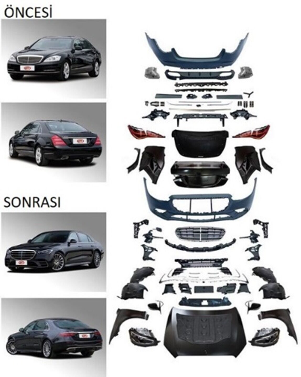 W221 Uyumlu W223 S450 Dönüşüm Seti