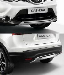 Nissan Qashqai J11 2014+ Uyumlu Ön Arka Plate Difüzör