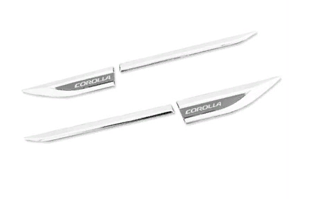 Toyota Corolla 2019+ Uyumlu Yedek Parça Çamurluk Çıtası - Siyah / Füme