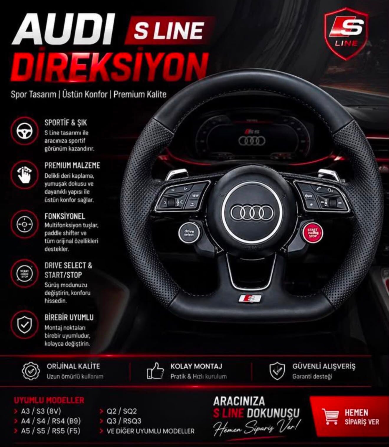 Audi S Line Direksiyon