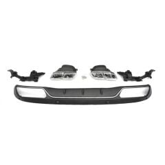 Mercedes C Class W205 2014-2018 Sedan Uyumlu Yedek Parça Difüzör Krom