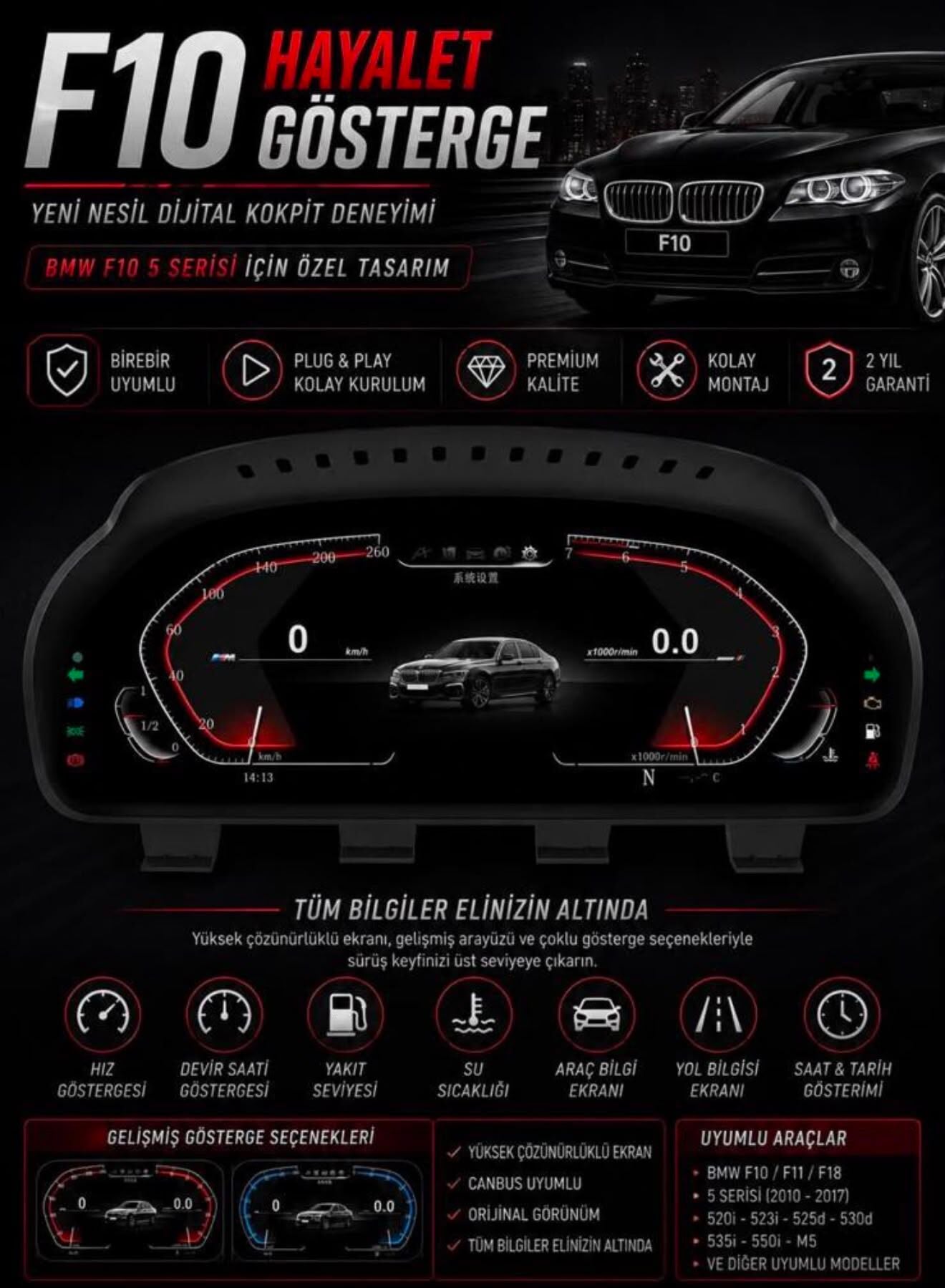 Bmw F10 Hayalet Gösterge