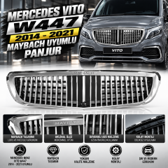Mercedes W447 2014 - 2021 Vito Maybach Uyumlu Panjur