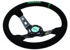 Takata Spor Direksiyon Ofsetli Siyah Süet