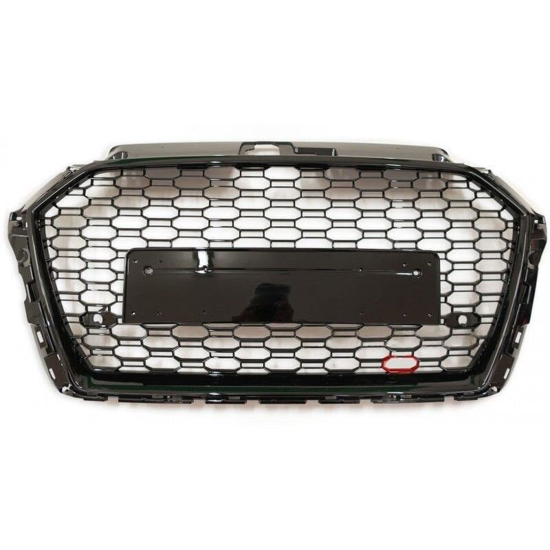 Audi A3 RS3 2017-2019 Uyumlu Yedek Parça Panjur Siyah Logosuz