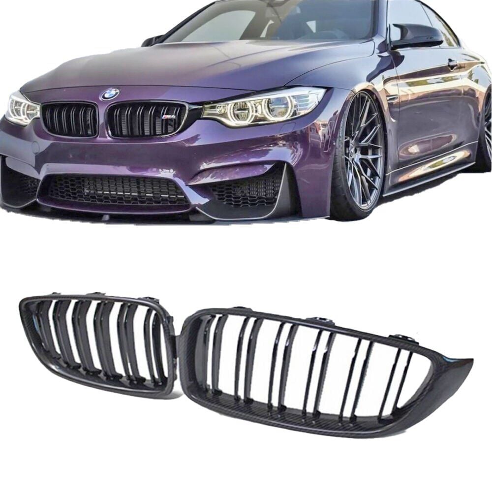 Bmw F32-F33 2013-2019 Uyumlu M4 Çift Çizgi Böbrek Panjur Piano Black