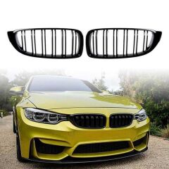 Bmw F32-F33 2013-2019 Uyumlu M4 Çift Çizgi Böbrek Panjur Piano Black
