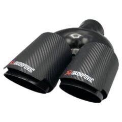 Üniversal Karbon Akrapovic Egzoz Ucu Açılı Çift Çıkış Sol 90x110 020-031L