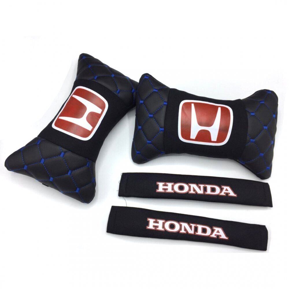 Honda Logolu Uyumlu Boyun Yastığı ve Emniyet Kemer Kılıfı Siyah