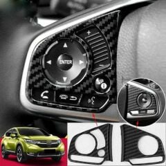 Honda Civic Fc5 Uyumlu Yedek Parça 2016-2020 Direksyon Kaplaması 2 Parça Karbon