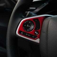 Honda Civic Fc5 Uyumlu 2016-2020 Direksyon Kaplaması 2 Parça Kırmızı