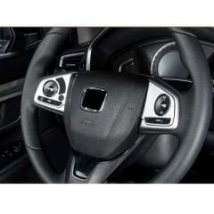 Honda Civic Fc5 Uyumlu Yedek Parça 2016-2020 Direksyon Kaplaması 2 Parça Silver