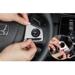 Honda Civic Fc5 Uyumlu 2016-2020 Direksyon Kaplaması 2 Parça Silver