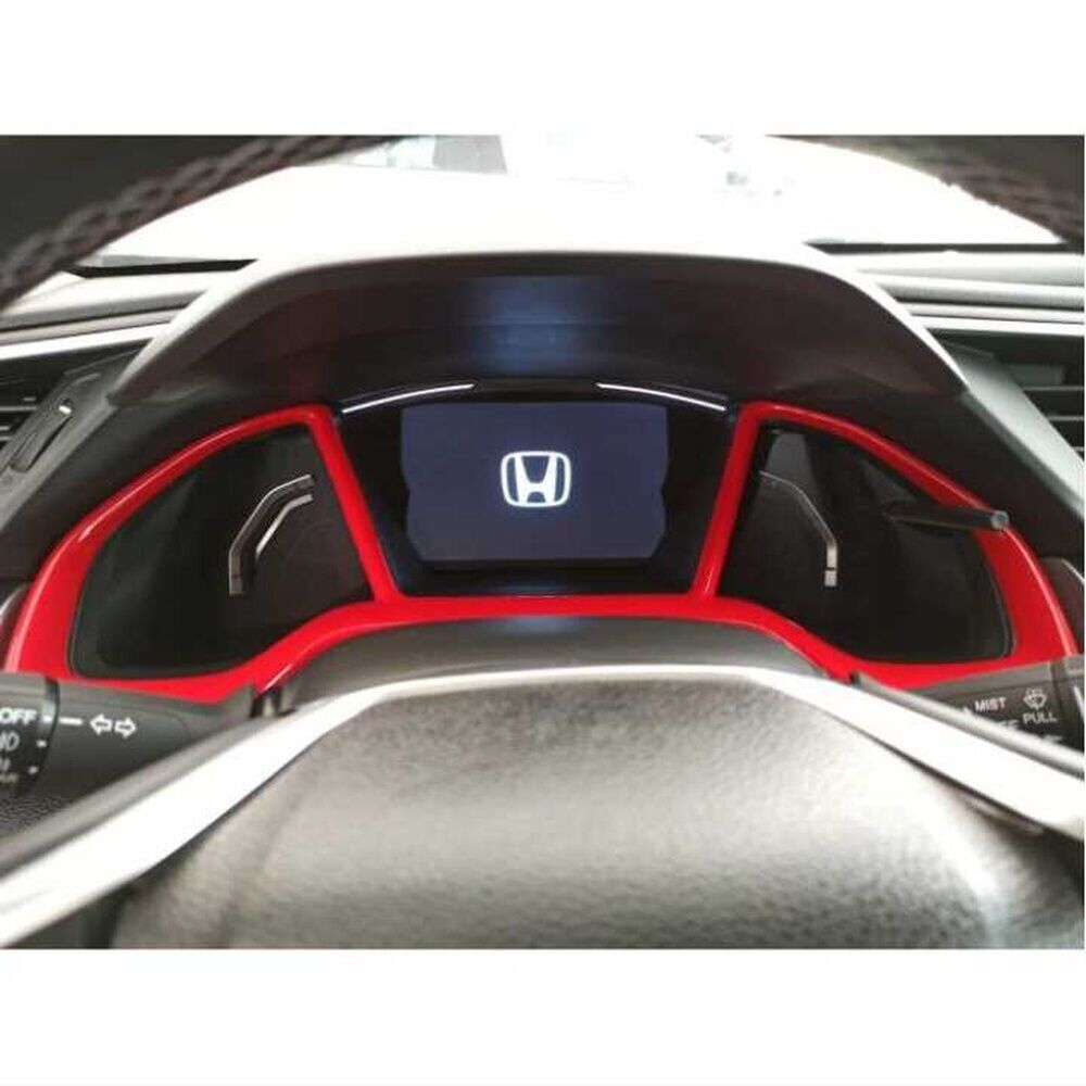 Honda Civic Fc5 Uyumlu 2016-2020 Gösterge Kaplama Kırmızı
