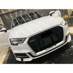 Audi A3 RS3 2017 ve Sonrası Uyumlu Yedek Parça  Kromlu Panjur