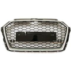 Audi A3 RS3 2017 Ve Sonrası Uyumlu Yedek Parça Kromlu Logosuz Panjur